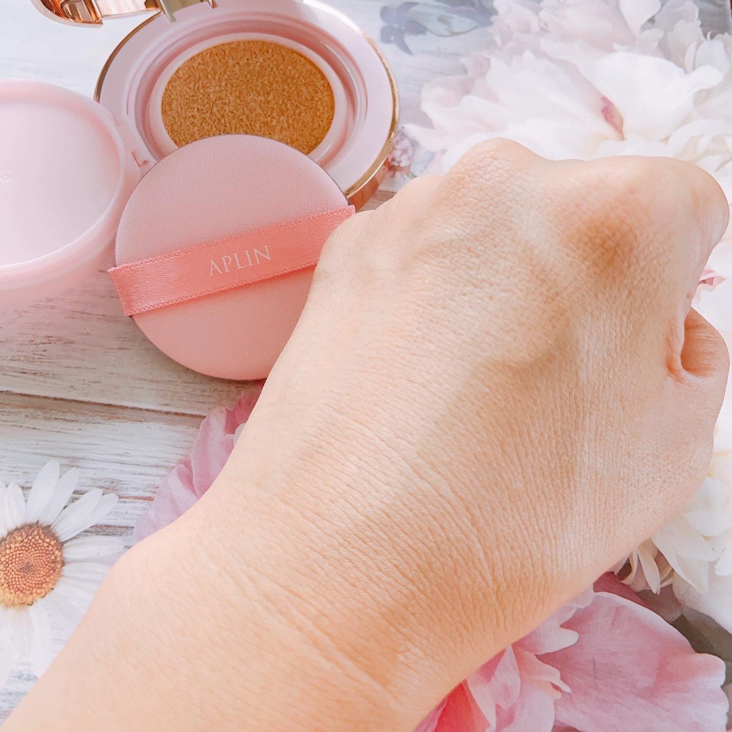 ピンクティーツリーカバークッション/APLIN/クッションファンデーションを使ったクチコミ(4枚目)