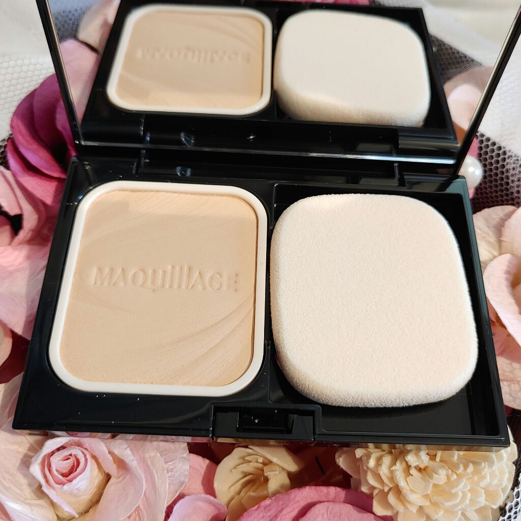 ドラマティックパウダリー＆コンパクトケース　限定デザインセット　ＳＭⅡ オークル00/マキアージュ/パウダーファンデーションを使ったクチコミ（3枚目）