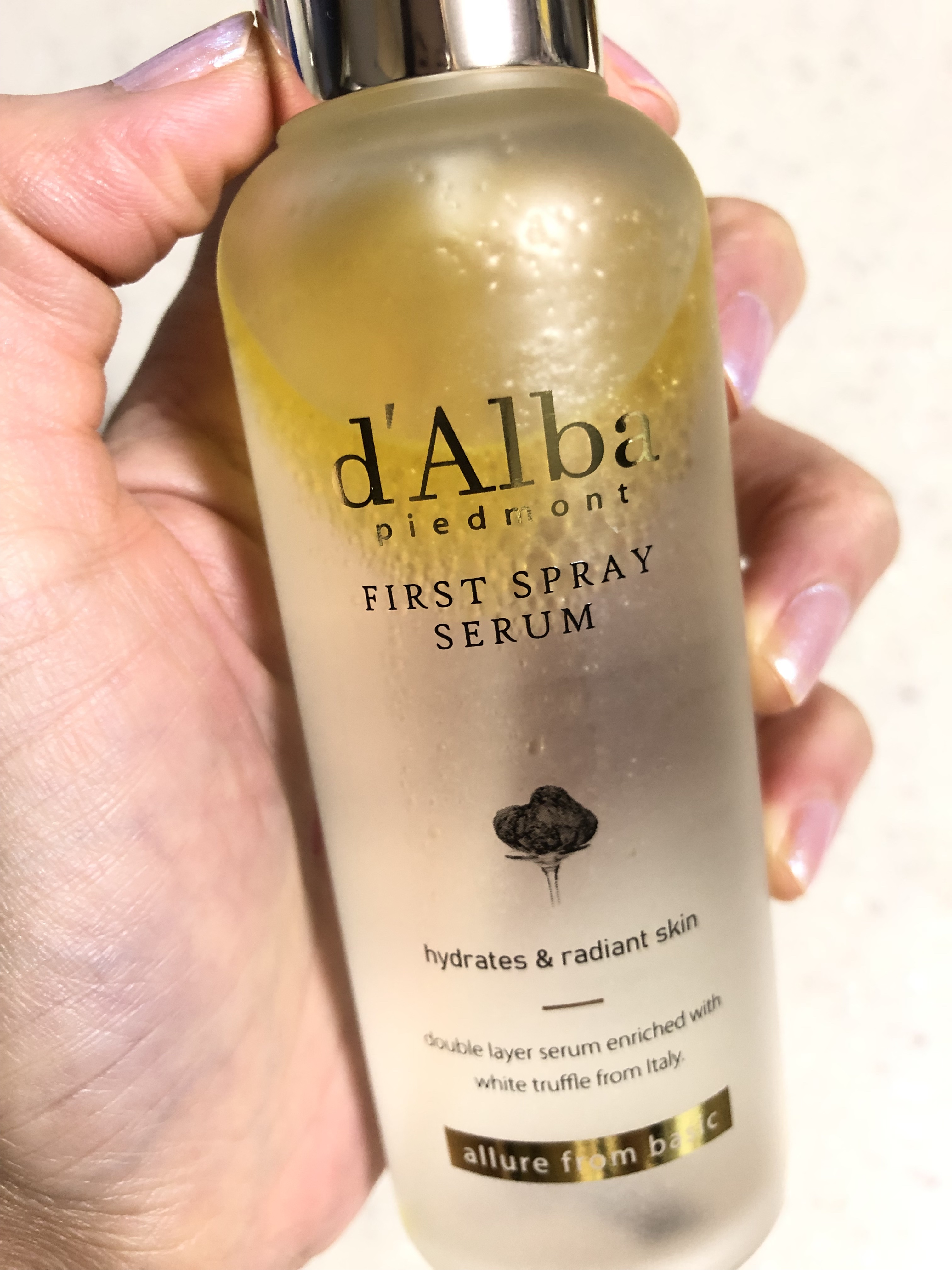 ダルバ ホワイトトリュフファーストスプレーセラム/ダルバ/ミスト状化粧水を使ったクチコミ（2枚目）