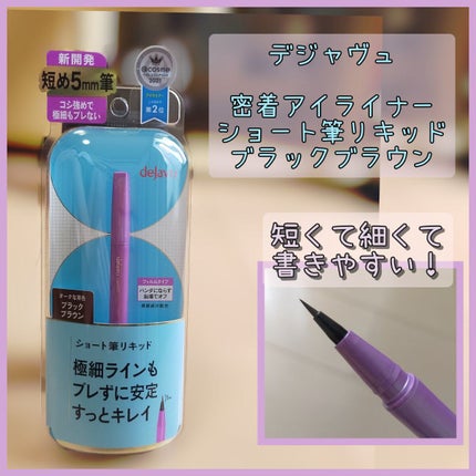 「密着アイライナー」ショート筆リキッド/デジャヴュ/リキッドアイライナーを使ったクチコミ(2枚目)