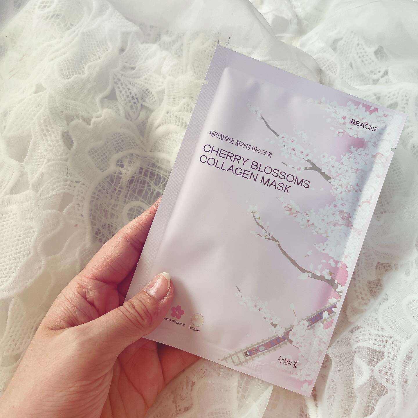 チェリーブロッサム コラーゲンマスク/REACNF/シートマスク・パックを使ったクチコミ（2枚目）