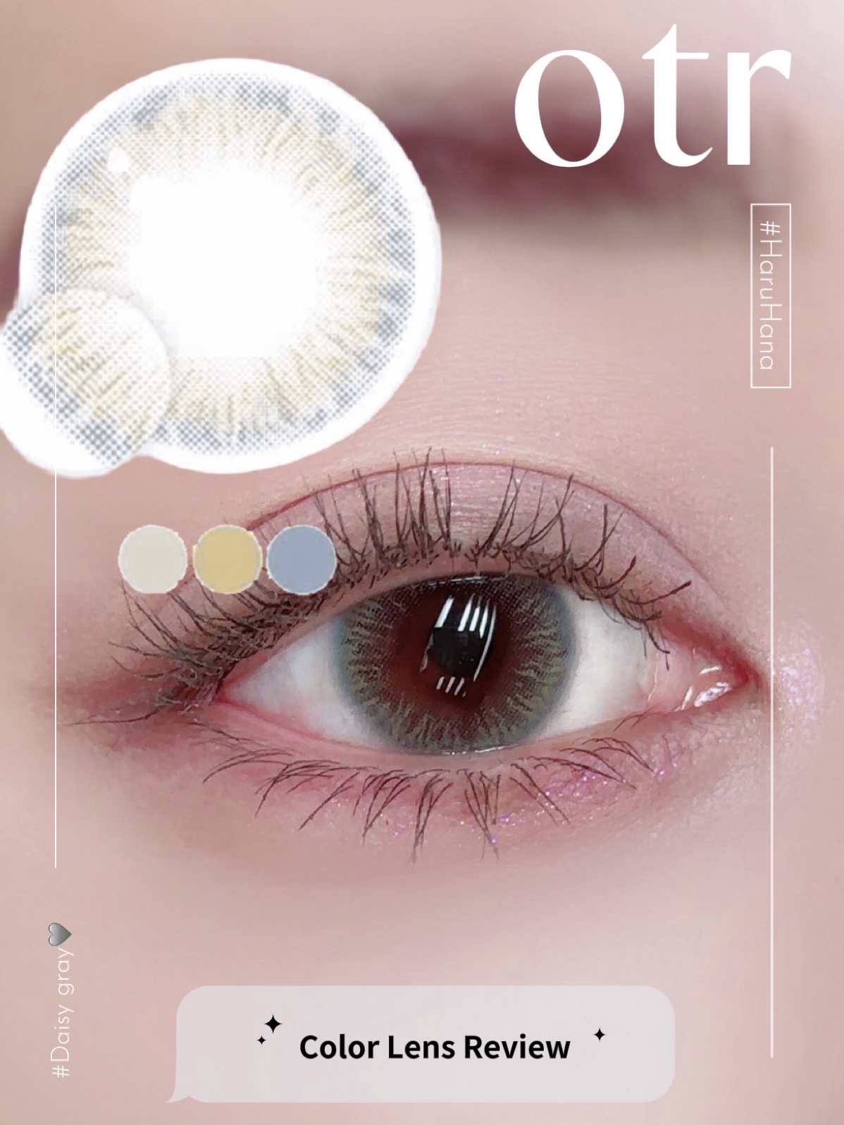 Haruhana Daisy Gray/otr/カラーコンタクトレンズを使ったクチコミ（1枚目）