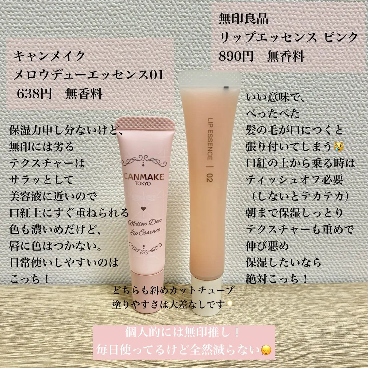 リップエッセンス/無印良品/リップ美容液を使ったクチコミ（1枚目）