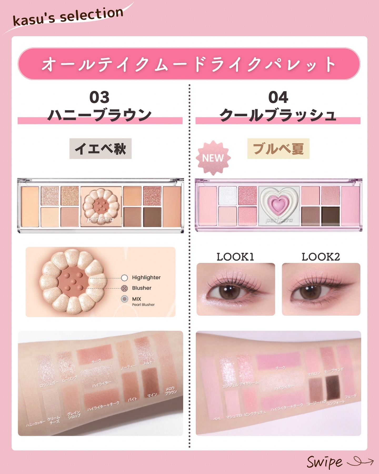 オールテイクムードライクパレット/PERIPERA/アイシャドウパレットを使ったクチコミ（3枚目）