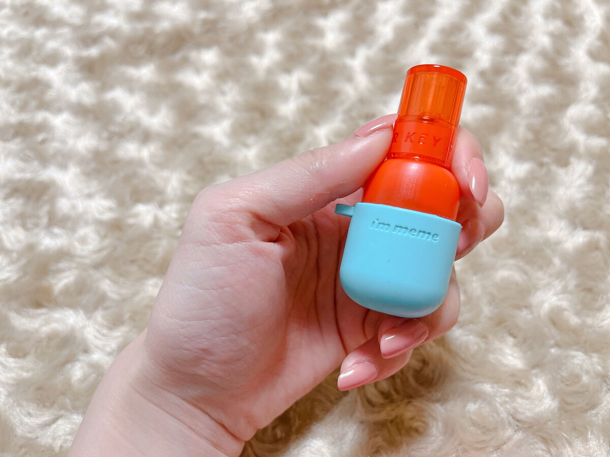 カラーキーリングウォータージェルティント #02 Orange Delight/i’m meme/リップティントを使ったクチコミ（2枚目）
