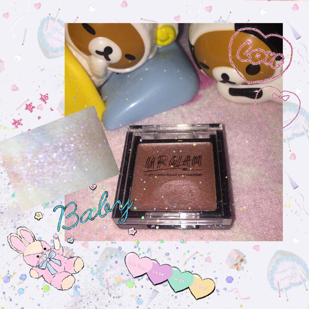 UR GLAM　AIRY EYE COLOR シャイニーブラウン/U R GLAM/ジェル・クリームアイシャドウを使ったクチコミ（1枚目）