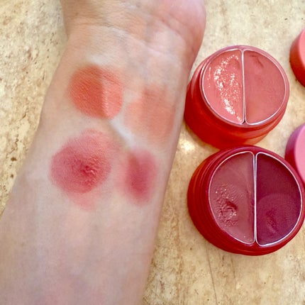 チークトーン リップ&チーク デュオバーム/TONYMOLY/口紅を使ったクチコミ(3枚目)