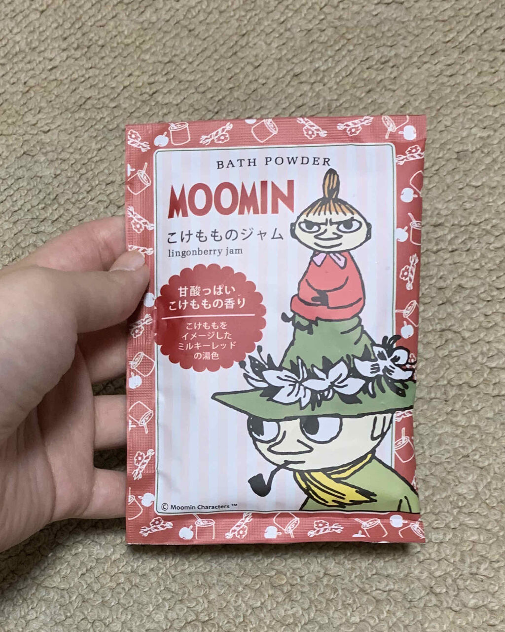 グローバル プロダクト プランニング ムーミン バスパウダー こけもものジャムのクチコミ「ムーミンバスパウダーのこけもものジャムです

こけももの香りのようですが、
こけももの匂い自体.....」（1枚目）
