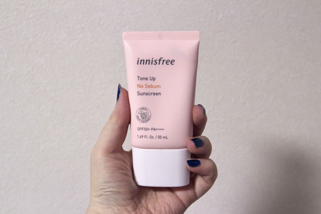 トーンアップ ノーセバム サンスクリーン SPF50+ PA++++/innisfree/日焼け止めクリームを使ったクチコミ（1枚目）