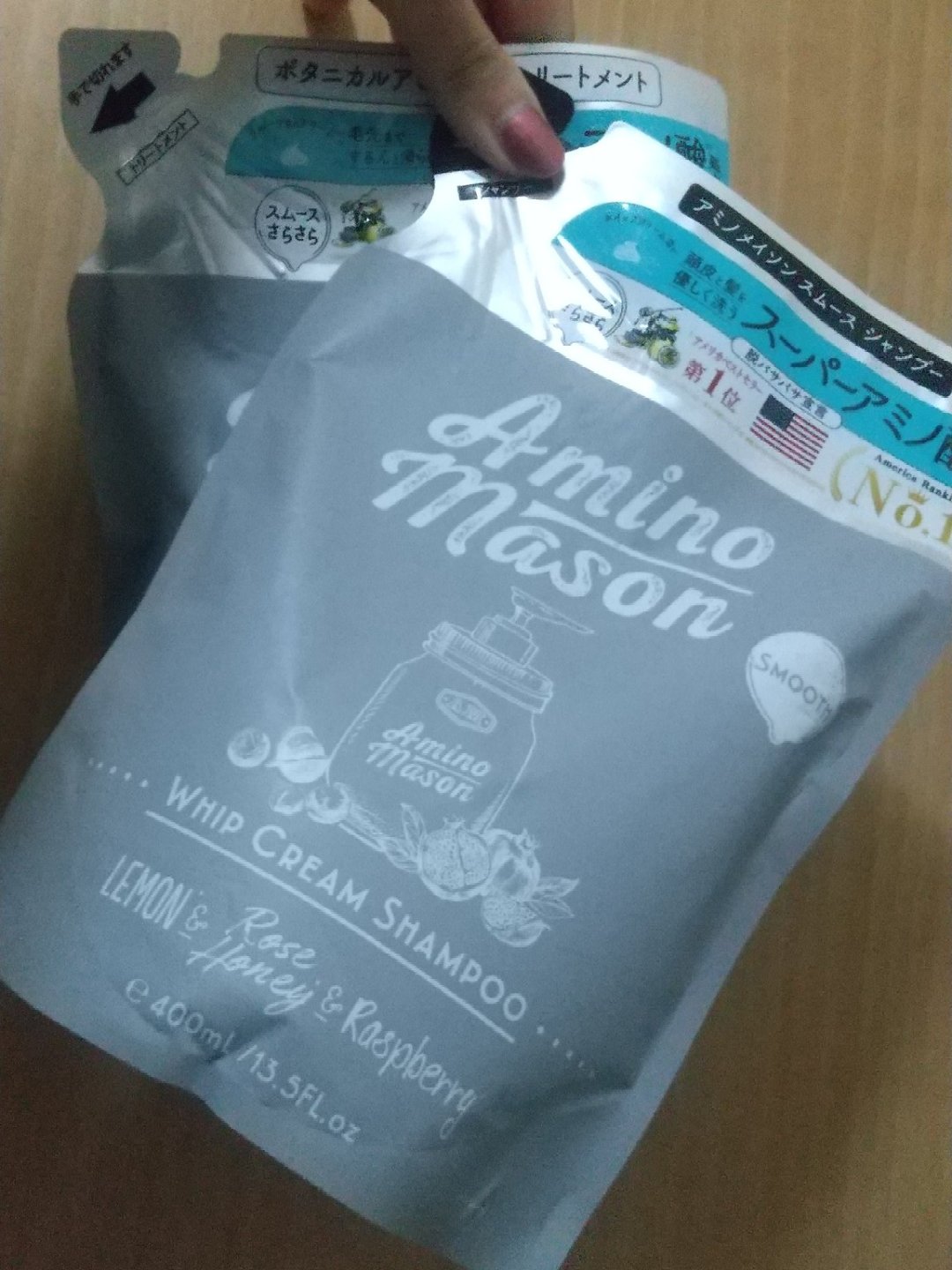 スムースリペア ホイップクリーム シャンプー／ミルククリーム ヘアトリートメント トリートメントつめかえ/アミノメイソン/シャンプー・コンディショナーを使ったクチコミ（1枚目）