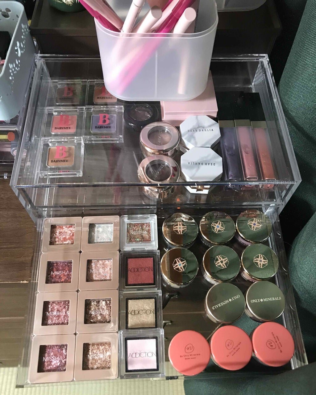 重なるアクリルケース2段引出・大/無印良品/その他化粧小物を使ったクチコミ(1枚目)