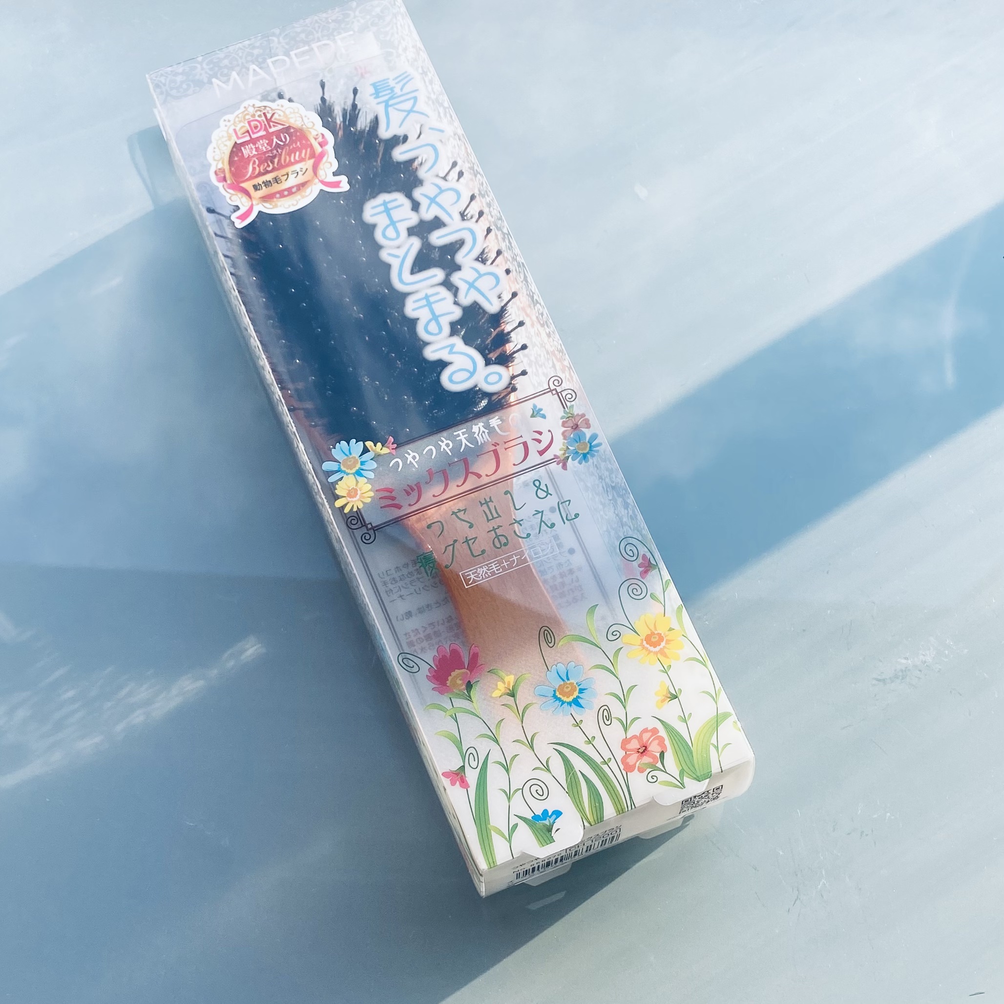 つやつや天然毛のミックスブラシ/マペペ/ヘアブラシを使ったクチコミ（1枚目）