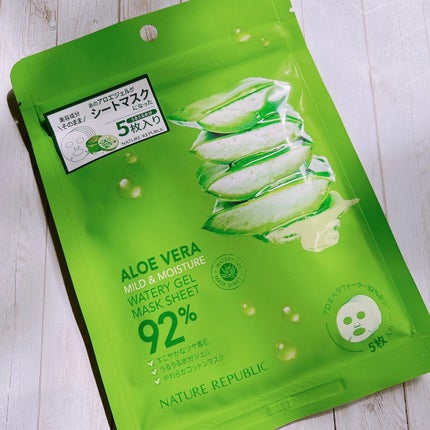 マイルド&モイスチャーアロエジェルシートマスク/ネイチャーリパブリック/シートマスク・パックを使ったクチコミ(1枚目)