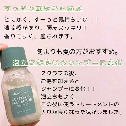 ローズマリー スカルプ スクラブ/AROMATICA/ヘッドスクラブを使ったクチコミ(3枚目)