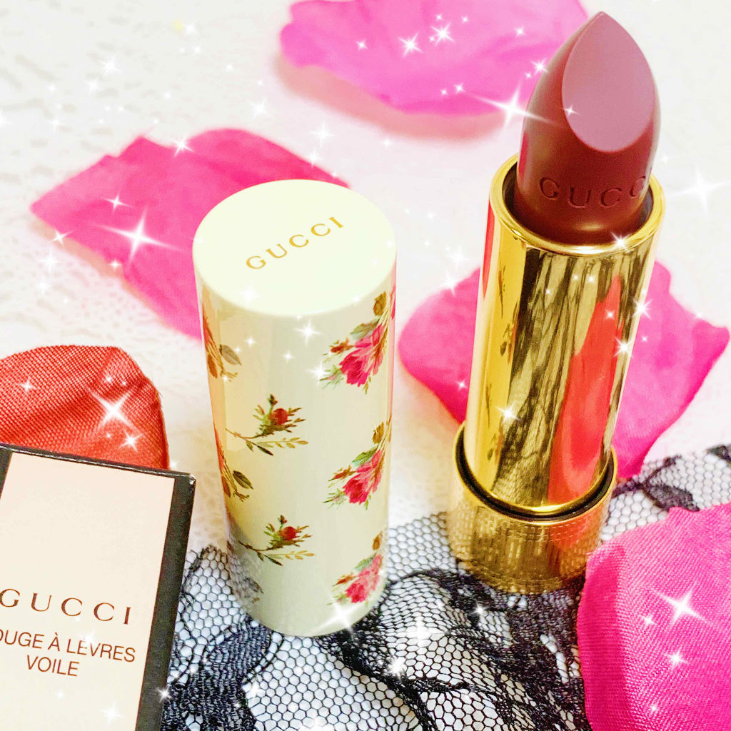 グッチ ルージュ ア レーヴル ヴォワル 203 ミルドレッド ローズウッド/GUCCI beauty/口紅を使ったクチコミ（1枚目）