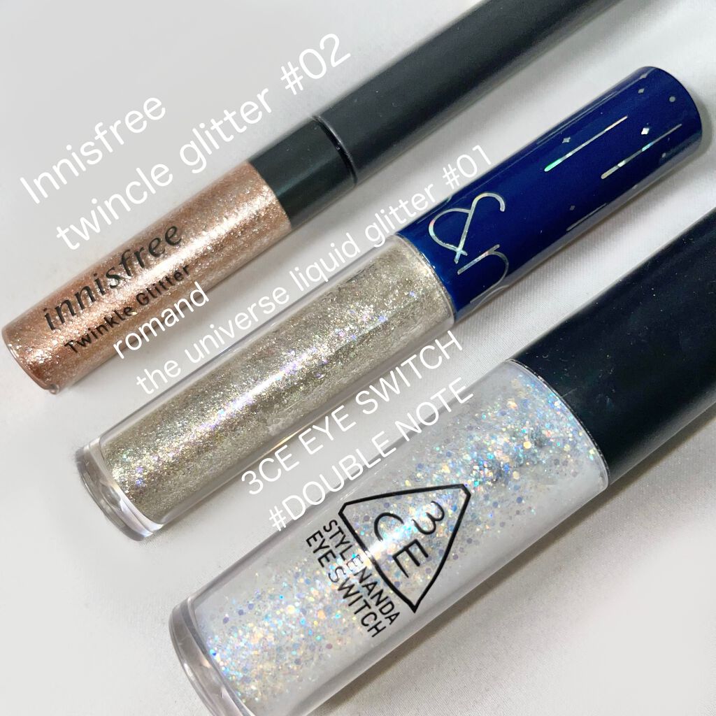 リキッド グリッター シャドウ/rom&nd/グリッターを使ったクチコミ（2枚目）