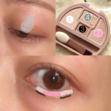 プランぷくコーデアイズ/キャンメイク/パウダーアイシャドウを使ったクチコミ(7枚目)