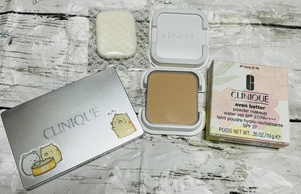 イーブン ベター パウダー メークアップ ウォーター ヴェール 27 リフィル/CLINIQUE/パウダーファンデーションを使ったクチコミ(1枚目)