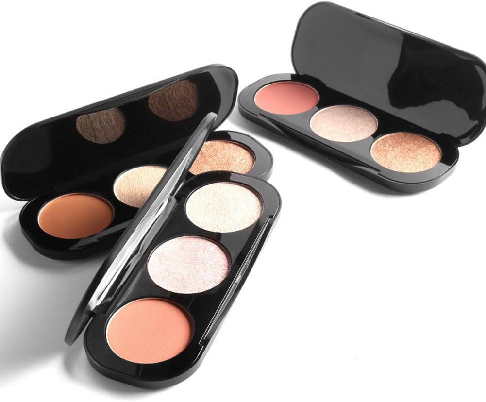 FOCALLURE Types 3 Colors Blush Highlighter Bronzer Palette