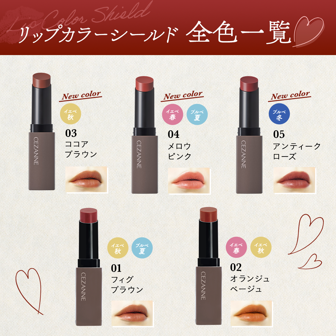 リップカラーシールド/CEZANNE/口紅を使ったクチコミ（2枚目）