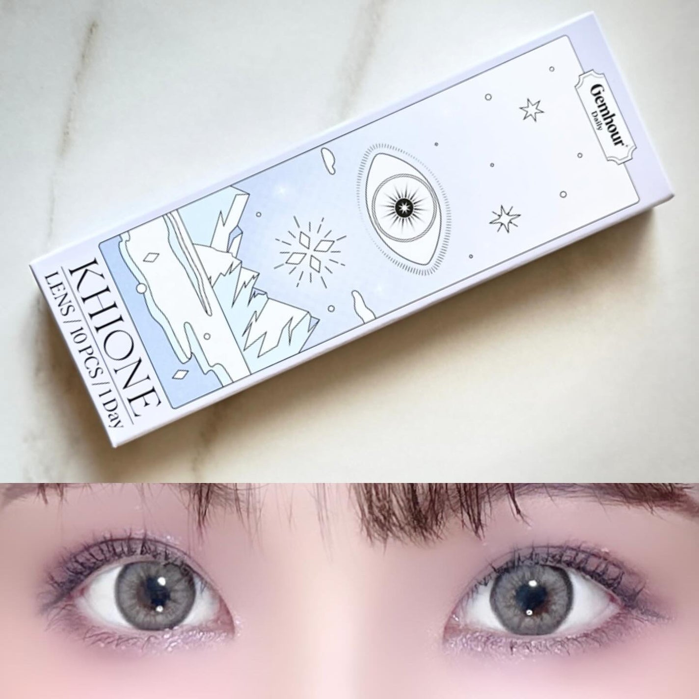 khione 1day/Gemhour lens/ワンデー(1DAY)カラコンを使ったクチコミ(3枚目)