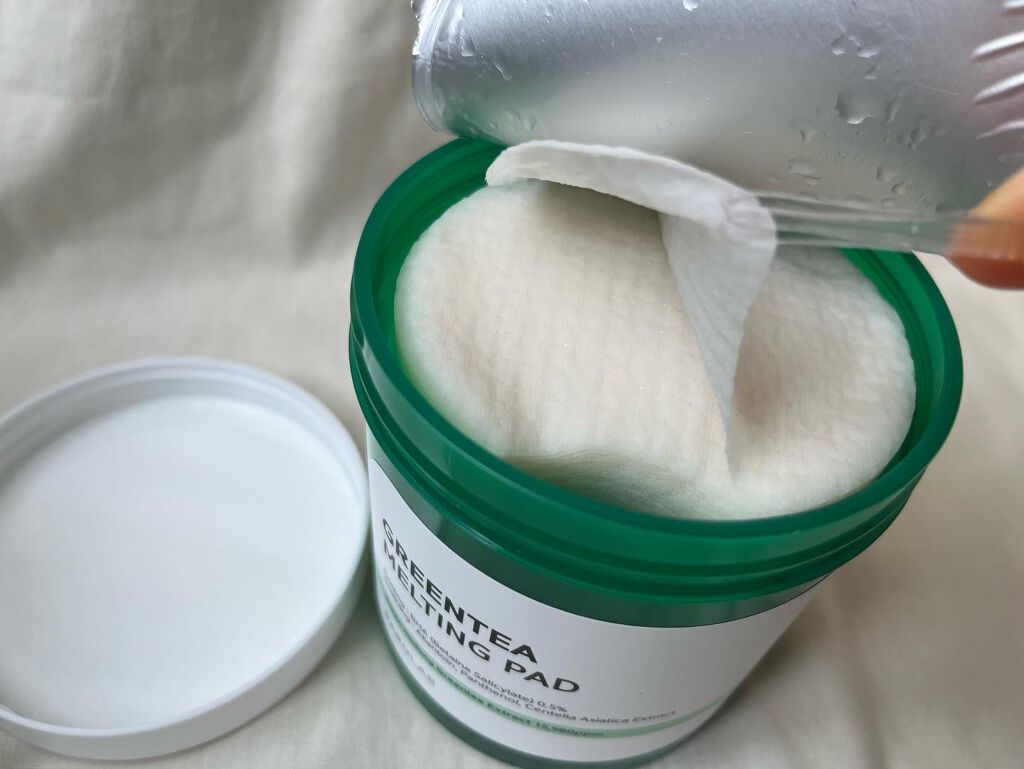 グリーンティーメルティングパッド/BARULAB/トナーパッドを使ったクチコミ（3枚目）