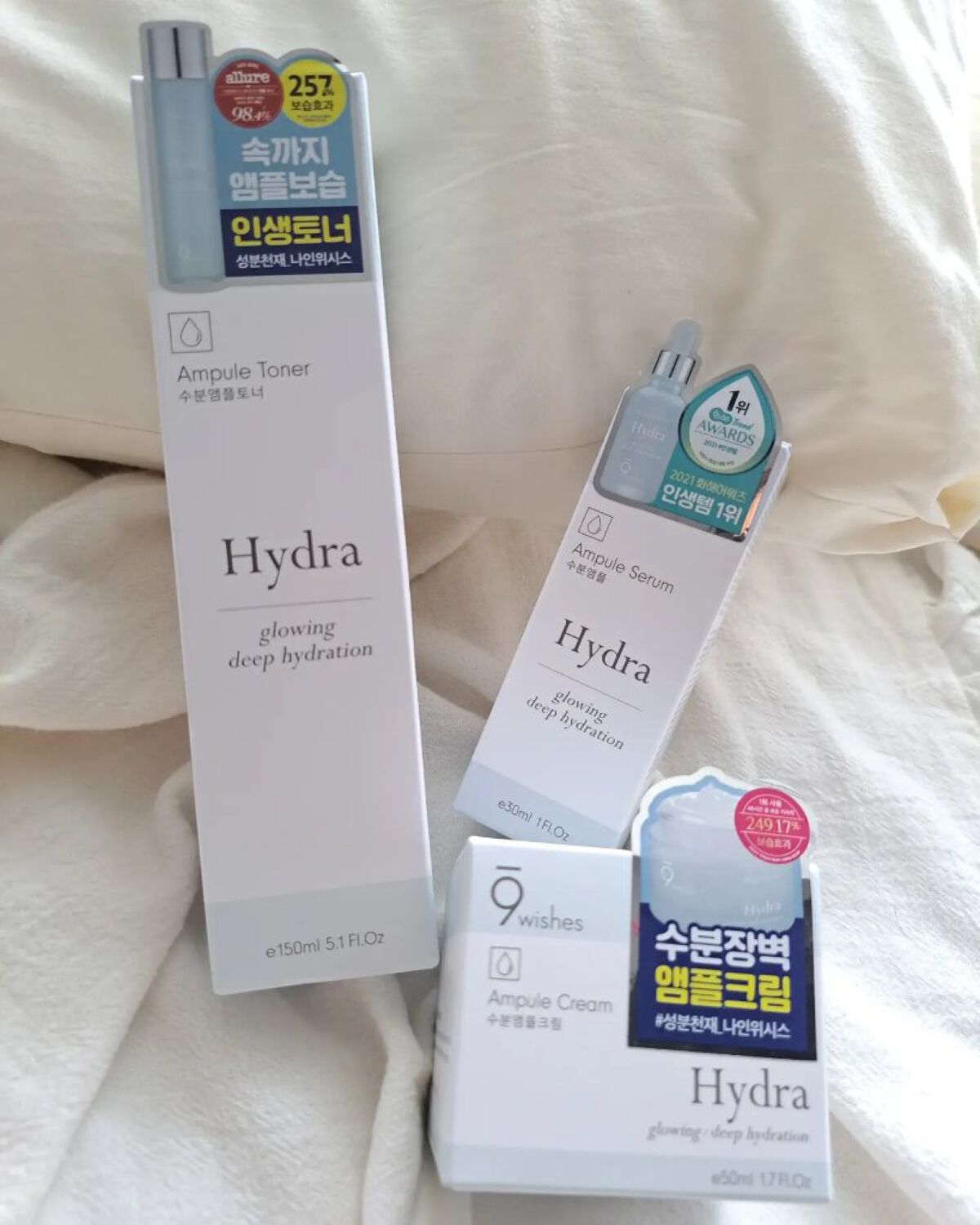 ハイドラアンプルクリーム/9Wishes/フェイスクリームを使ったクチコミ（3枚目）