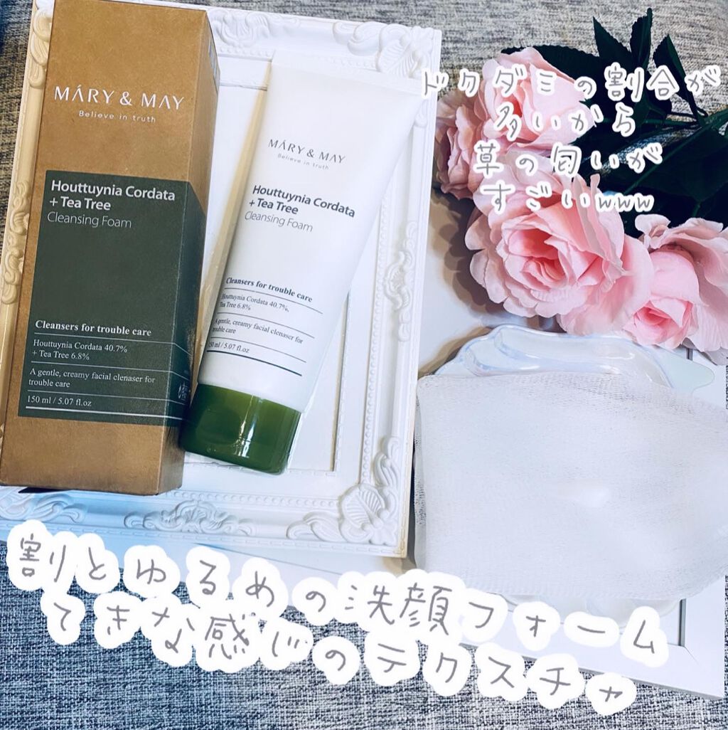 MARY&MAY ドクダミティーツリー毛穴クレンジングフォームのクチコミ「_

MARY & MAY
Believe in truth
Houttuynia Corda.....」（3枚目）
