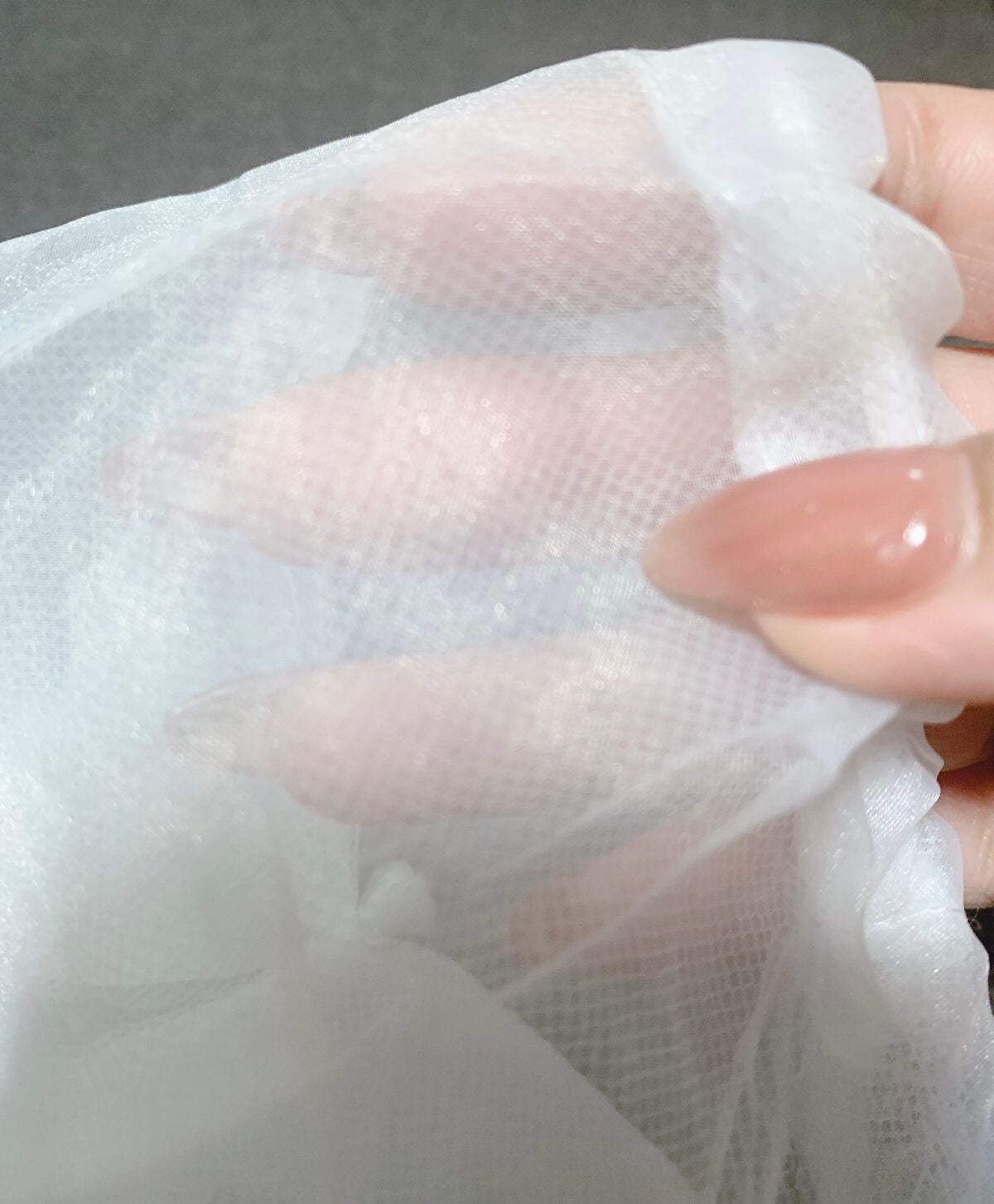 オーガンジー 洗顔用泡立てネット/DAISO/その他スキンケアグッズを使ったクチコミ(5枚目)