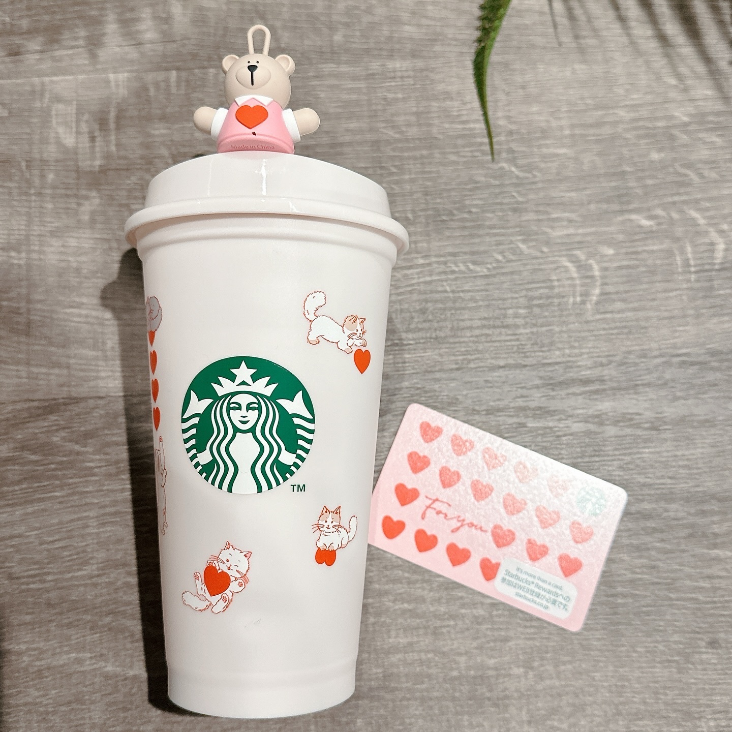 バレンタイン2025リユーザブルカップ473ml+バレンタイン2025リユーザブルカップ専用ドリンクホールキャップベアリスタ/スターバックス/その他を使ったクチコミ（2枚目）