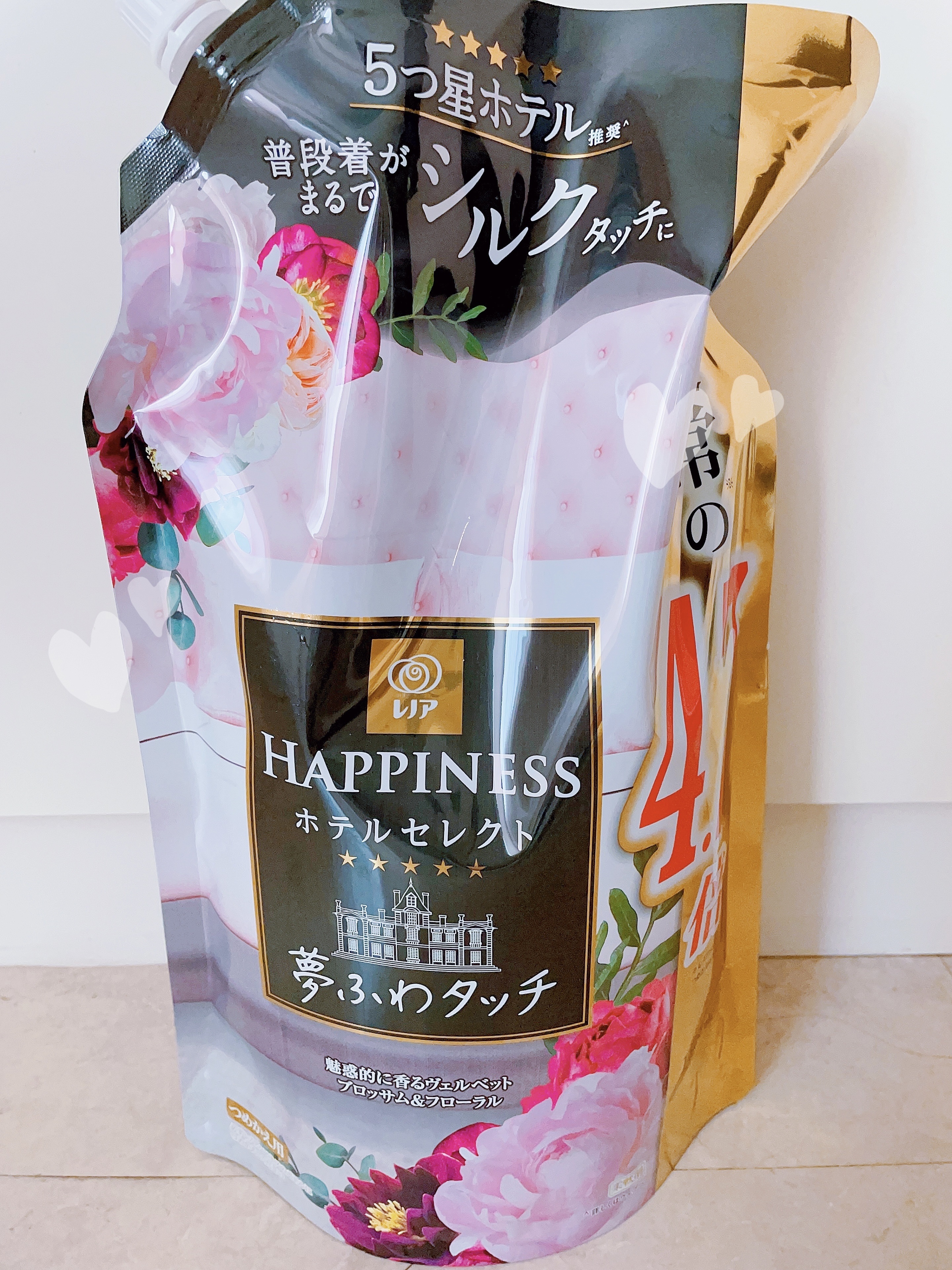 レノアハピネス 夢ふわタッチ ヴェルベットブロッサム 1880ml (詰替え用)/レノア/柔軟剤を使ったクチコミ（1枚目）
