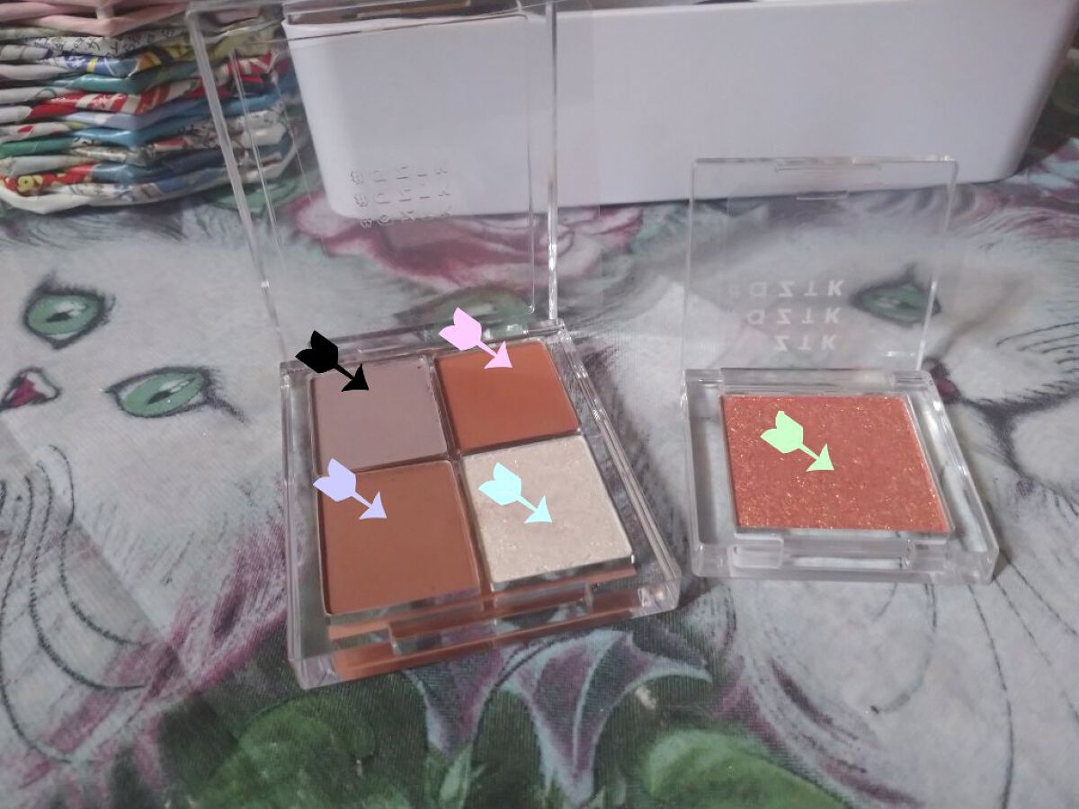 4色アイシャドウパレット 05 クーリッシュアンジュ/aZTK/アイシャドウパレットを使ったクチコミ（1枚目）