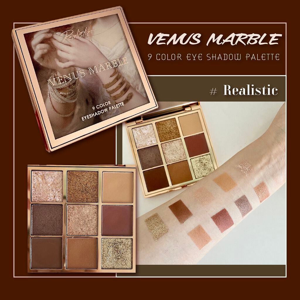 VenusMarble 9色アイシャドウパレット/Venus Marble/アイシャドウパレットを使ったクチコミ(1枚目)