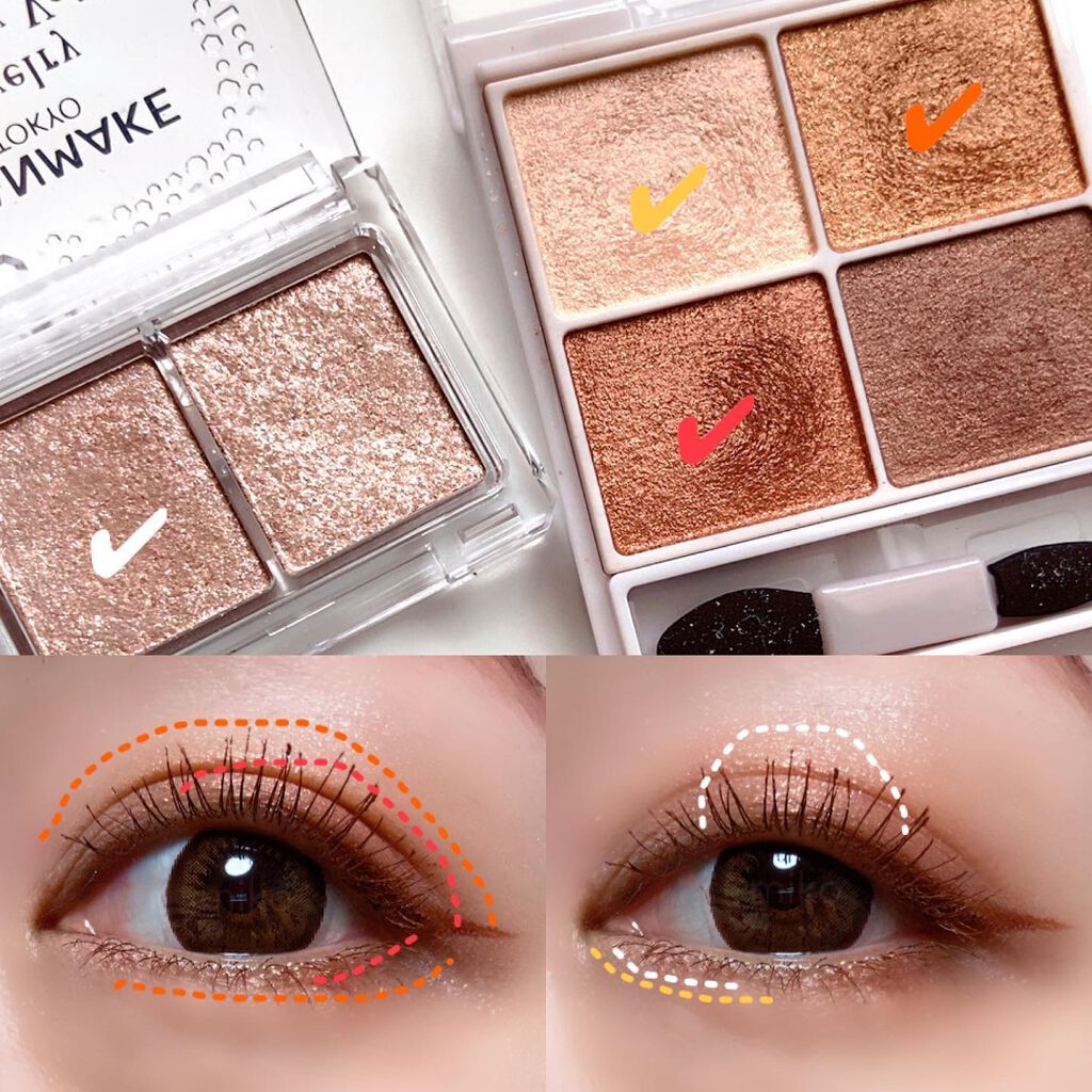 シルキースフレアイズ/キャンメイク/アイシャドウパレットを使ったクチコミ(3枚目)