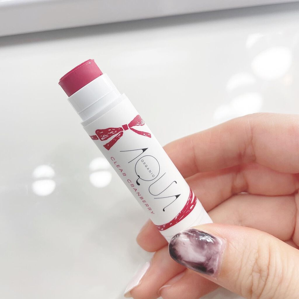 オーガニックスイーツリップ 02 クリアクランベリー/アクア・アクア/リップケアを使ったクチコミ（2枚目）