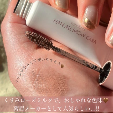 ハンオールブロウカラ/rom&nd/眉マスカラを使ったクチコミ(3枚目)