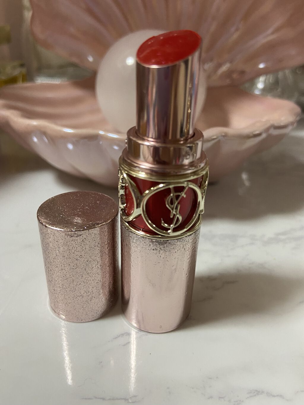 ルージュ ヴォリュプテ ロックシャイン N°12 ロックステージ レッド/YVES SAINT LAURENT BEAUTE/口紅を使ったクチコミ（1枚目）