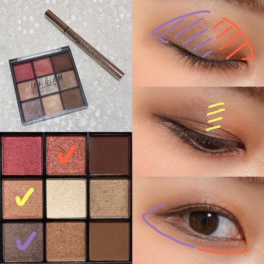 UR GLAM　BLOOMING EYE COLOR PALETTE/U R GLAM/アイシャドウパレットを使ったクチコミ（2枚目）