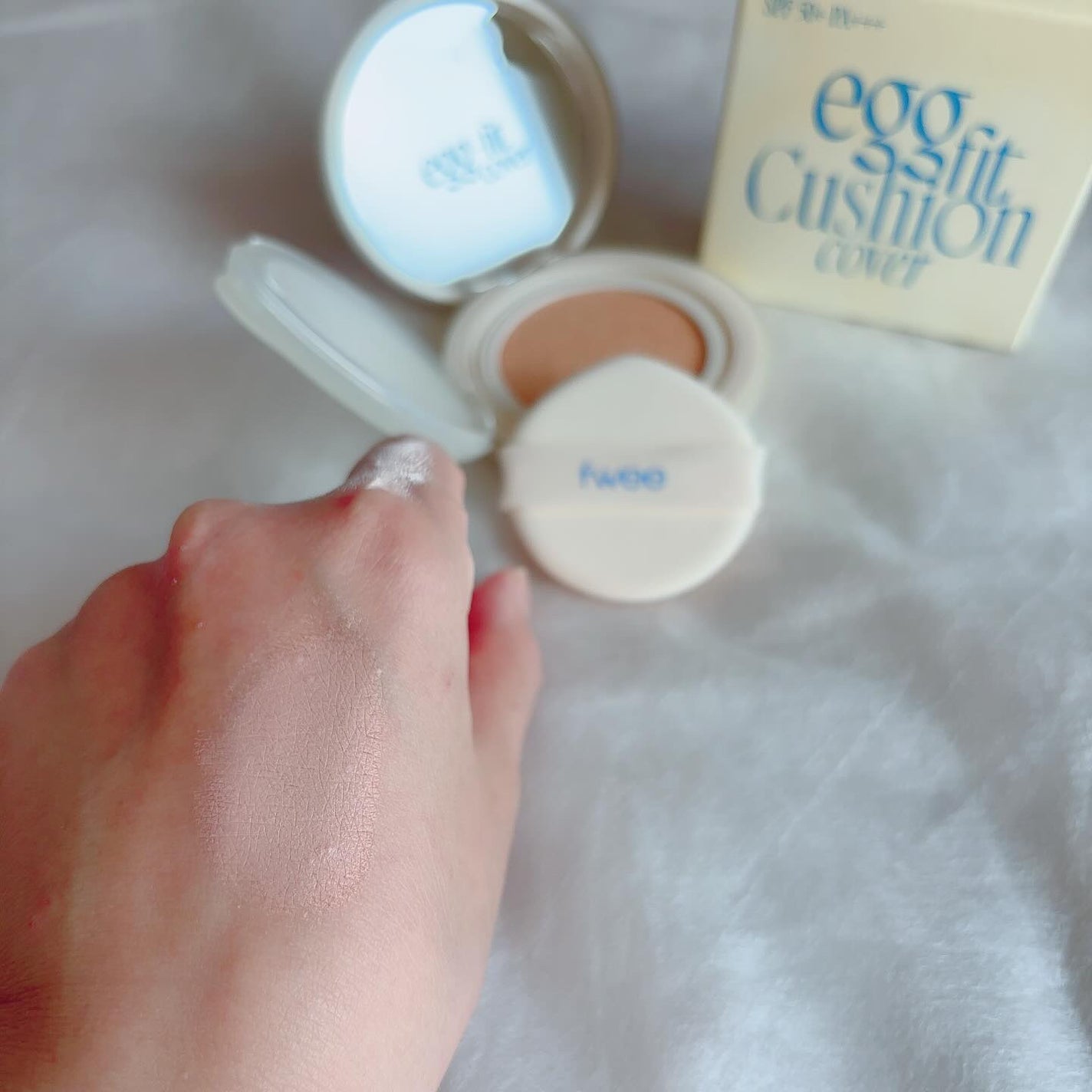 フィー クッションエッグフィットカバー/fwee/クッションファンデーションを使ったクチコミ(5枚目)