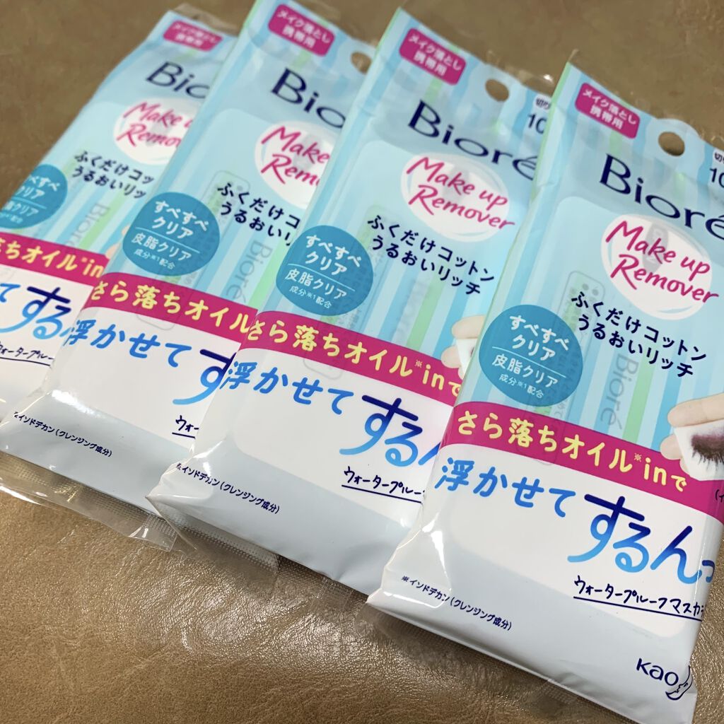 ふくだけコットン うるおいリッチ すべすべクリア/ビオレ/クレンジングシートを使ったクチコミ（1枚目）
