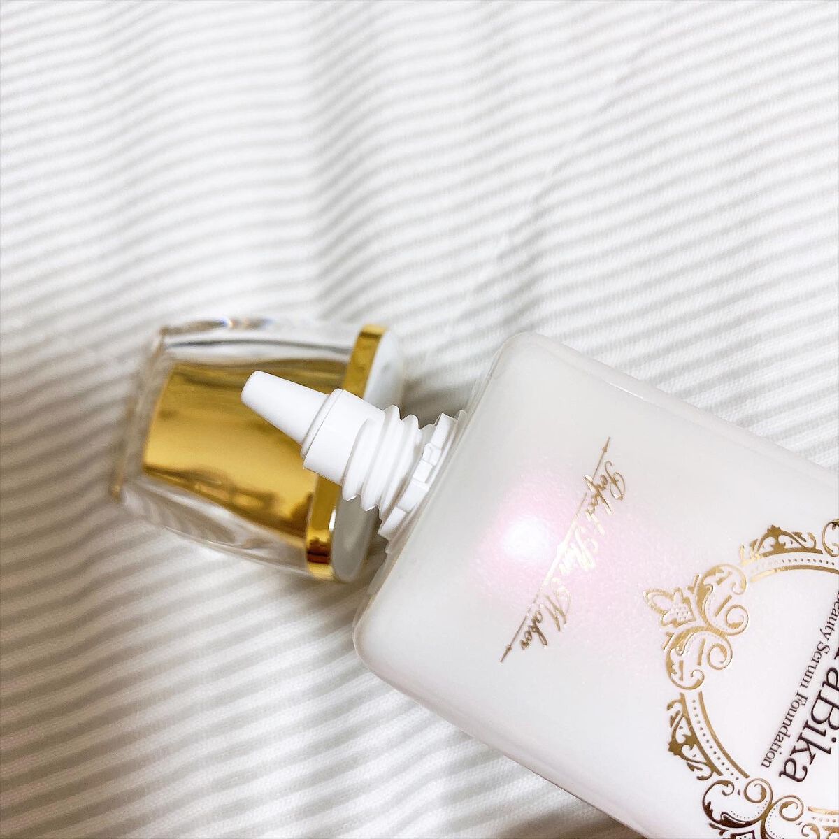 きらびか　ビューティーセラムファンデーション/KiraBika/リキッドファンデーションを使ったクチコミ（3枚目）