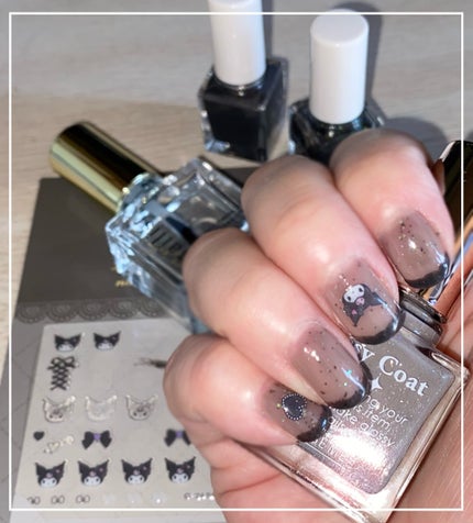 グロッシーコート ダズルグレー(数量限定)【旧】/スキューズミー/オールインワンネイルを使ったクチコミ(1枚目)