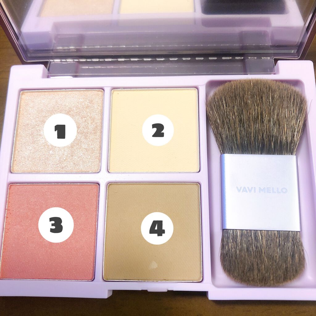 4in1パーフェクトフェイスパレット/VAVI MELLO/プレストパウダーを使ったクチコミ（2枚目）