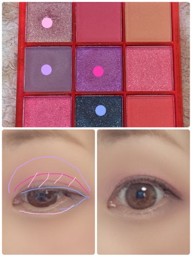 UR GLAM　BLOOMING EYE COLOR PALETTE/U R GLAM/パウダーアイシャドウを使ったクチコミ（2枚目）