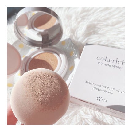 リンクルホワイトクッションファンデーション/コラリッチ/クッションファンデーションを使ったクチコミ(3枚目)