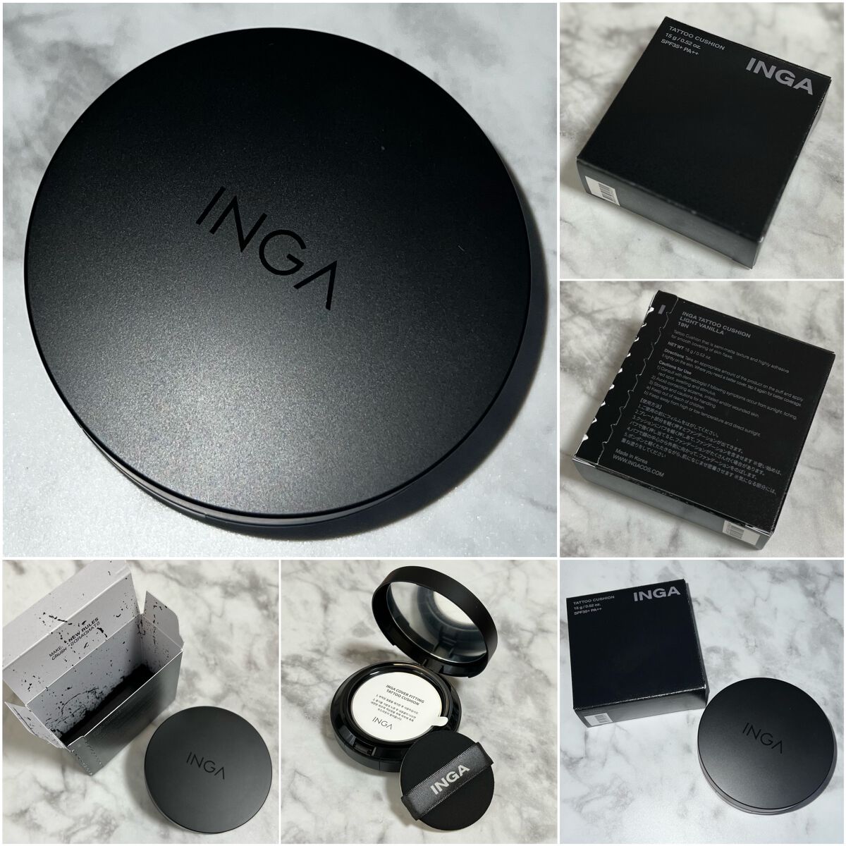 タトゥークッションファンデーション/INGA/クッションファンデーションを使ったクチコミ(2枚目)