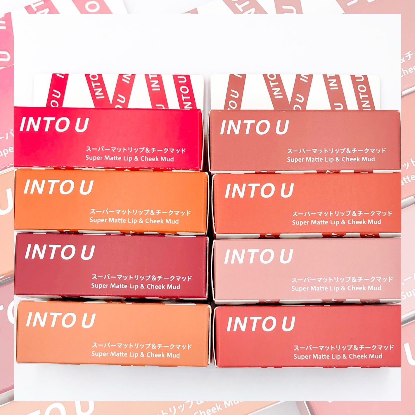 スーパーマットリップ&チークマッド/INTO U/口紅を使ったクチコミ(6枚目)