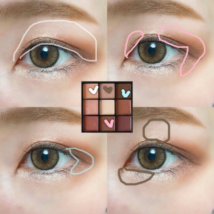 UR GLAM BLOOMING EYE COLOR PALETTE/U R GLAM/アイシャドウパレットを使ったクチコミ(2枚目)