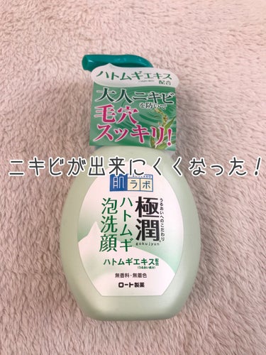 極潤 ハトムギ泡洗顔 160ml（ポンプ）/肌ラボ/泡洗顔を使ったクチコミ（1枚目）