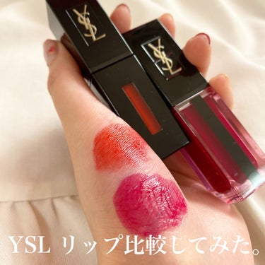 ルージュ ピュールクチュール ヴェルニ ウォーターステイン/YVES SAINT LAURENT BEAUTE/口紅を使ったクチコミ（1枚目）